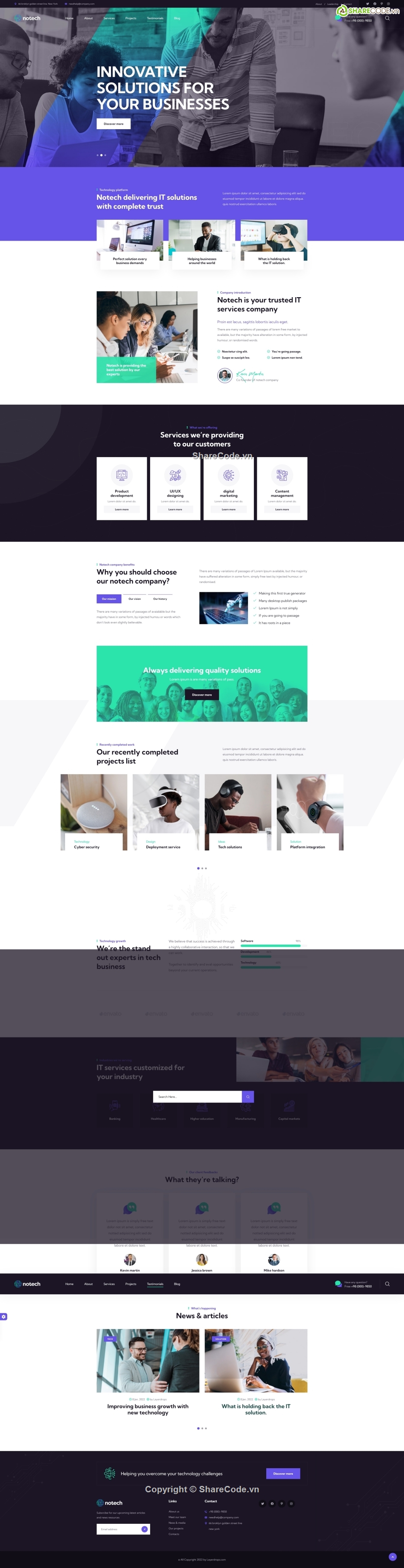 landing page,react,html,company page,multipurpose